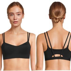 Avia Medium Suppprt Strappy Sports Bra- Black